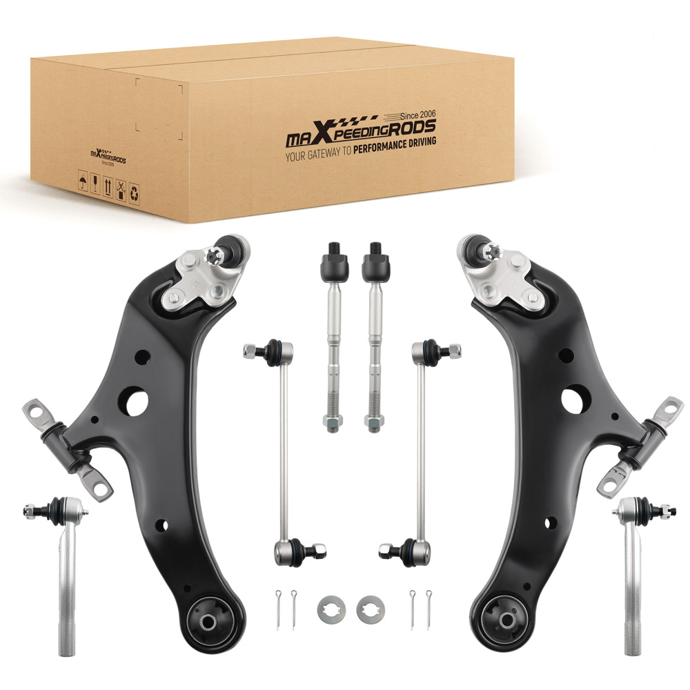 10x Front Lower Control Arm Ball Joint Sway Bar compatible for Toyota Highlander 2008-2019