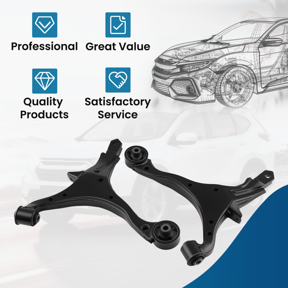 2x Front Lower Control Arms LH RH for 2002 2003 2004-2006 compatible for Honda CR-V CRV 2.4L