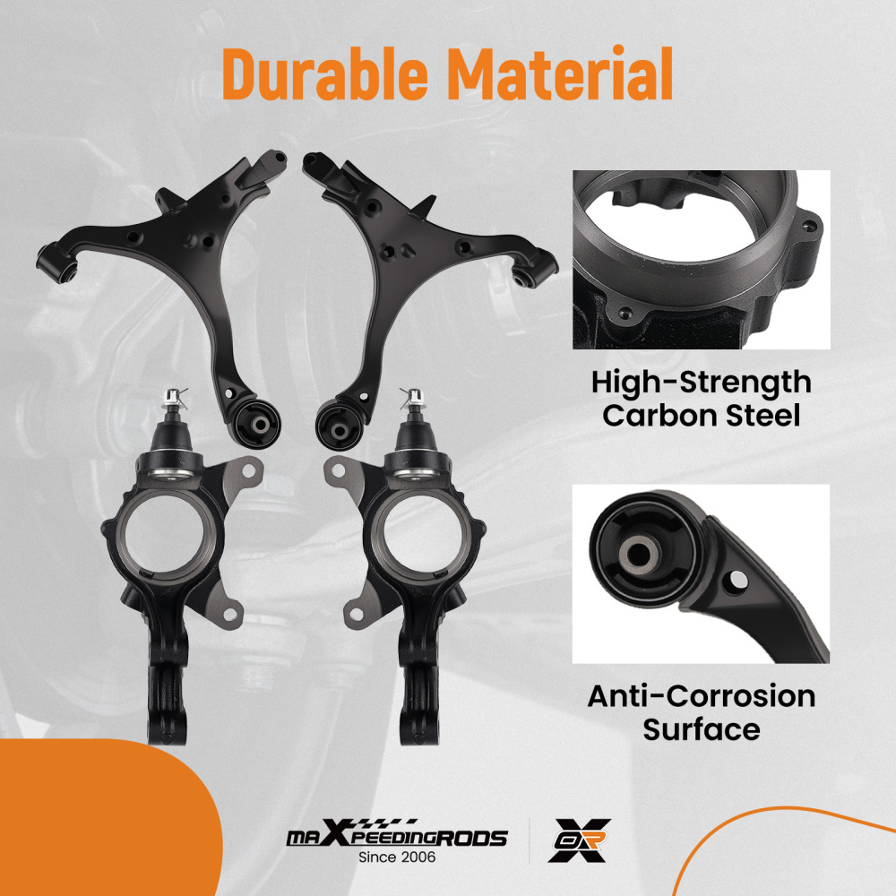 4x Front Lower Control Arms Steering Knuckle for 2002 2003 - 2006 compatible for Honda CR-V CRV
