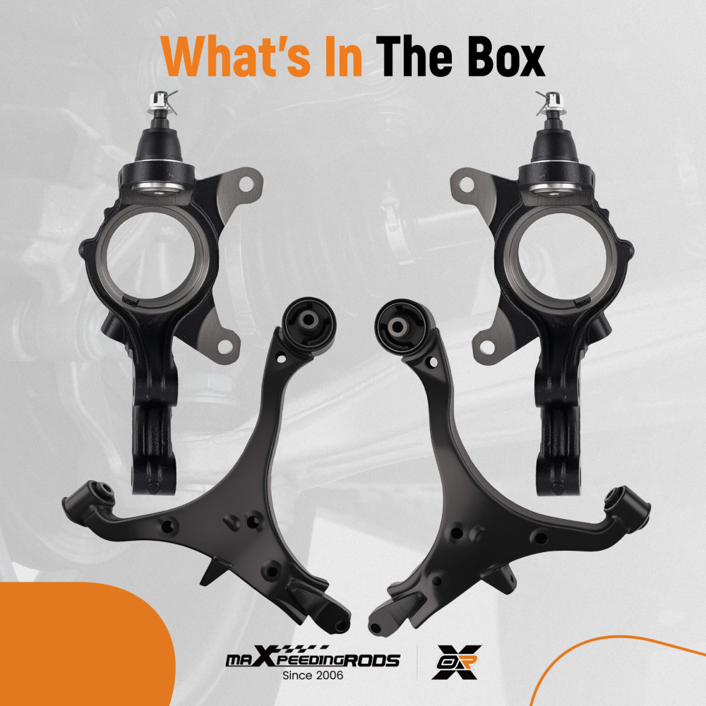4x Front Lower Control Arms Steering Knuckle for 2002 2003 - 2006 compatible for Honda CR-V CRV