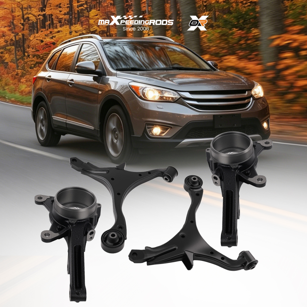 4x Front Lower Control Arms Steering Knuckle for 2002 2003 - 2006 compatible for Honda CR-V CRV