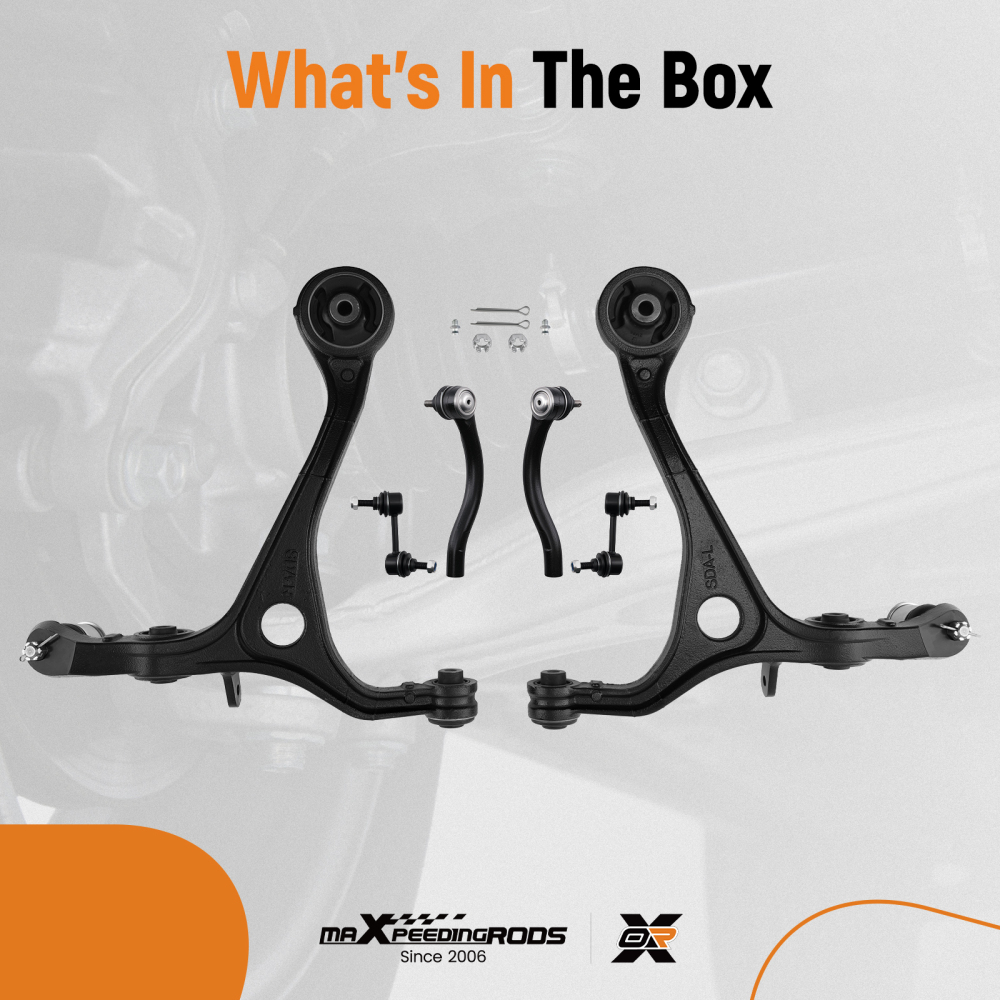 8x Front Lower Control Arms Ball Joint Tie Rods Sway Bar compatible for Acura TSX 2004-2008