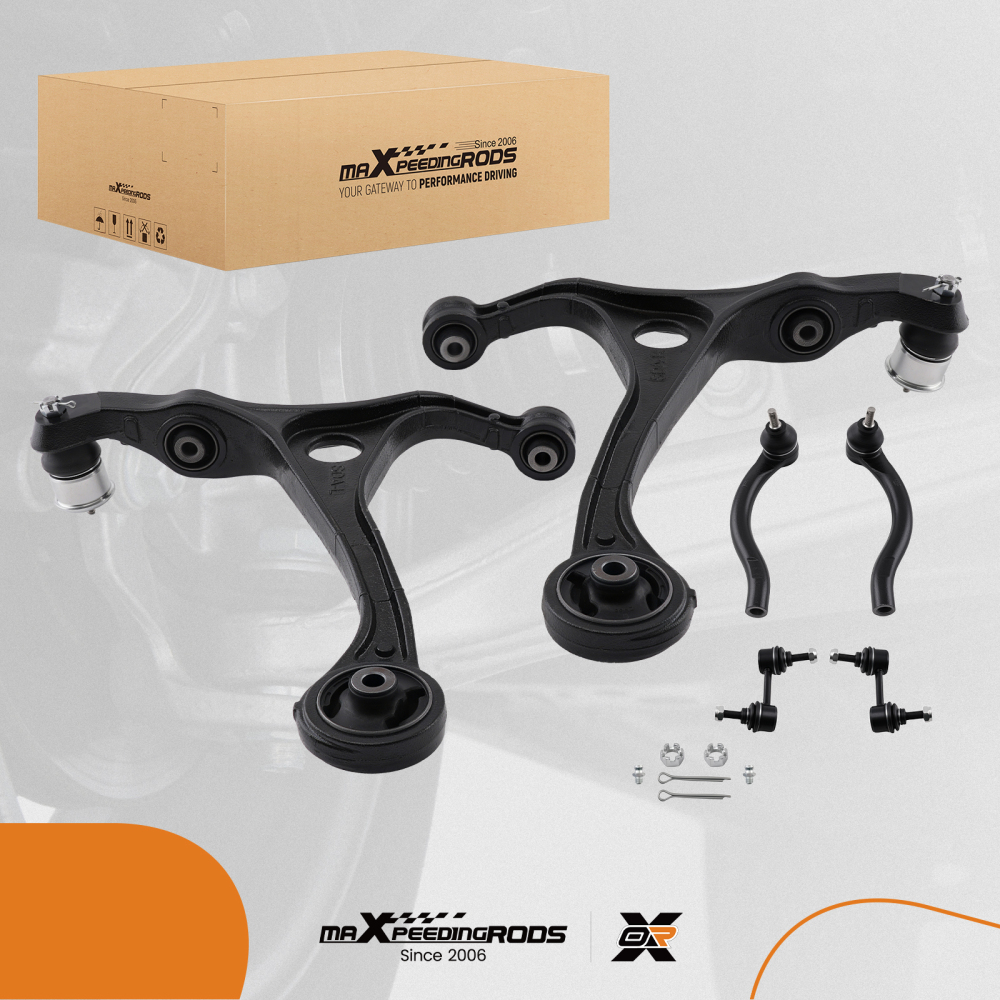 8x Front Lower Control Arms Ball Joint Tie Rods Sway Bar compatible for Acura TSX 2004-2008