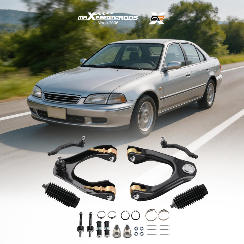 Front Control Arms Ball Joint Sway Bar End Links Kit for 1990-1993 compatible for Honda Accord