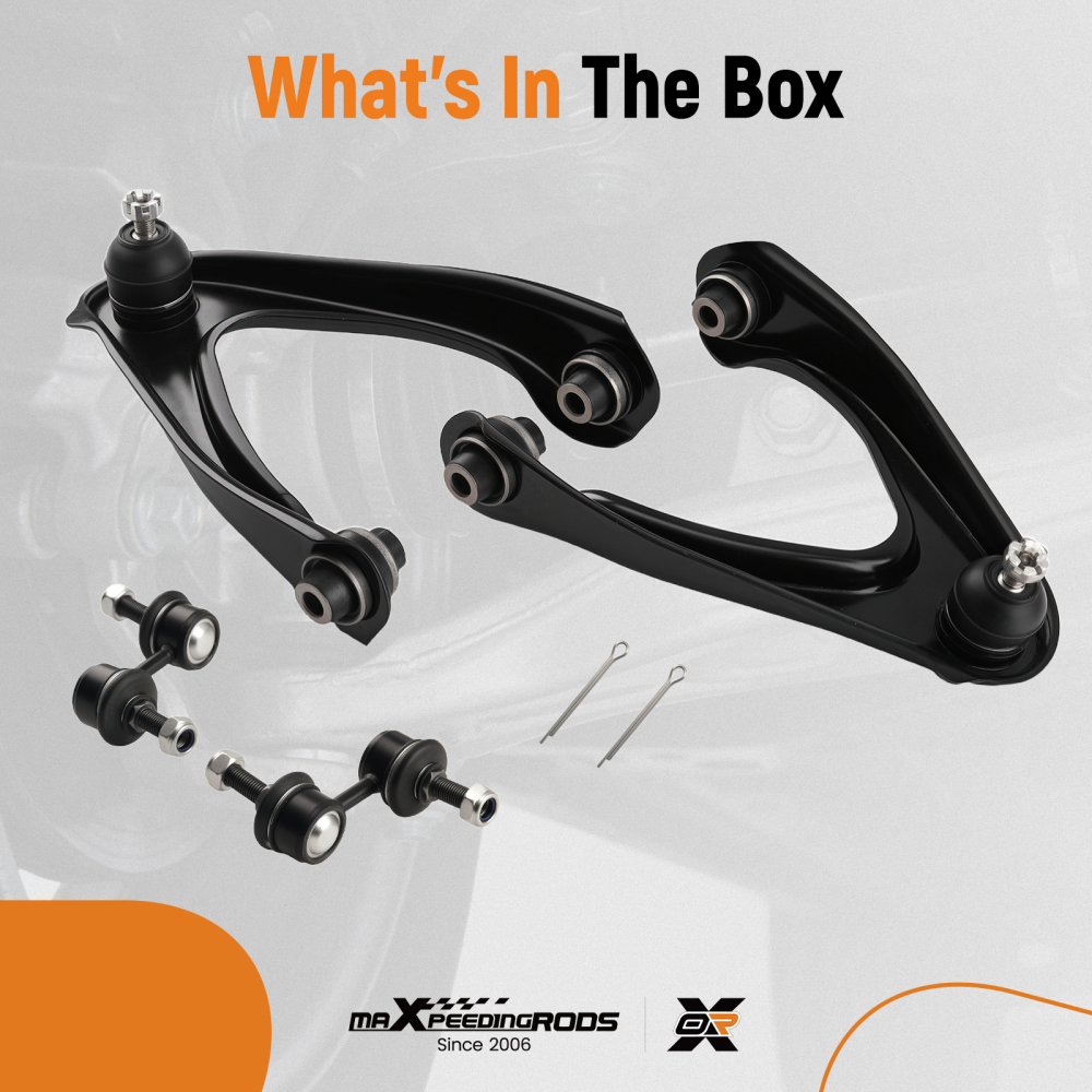 4pc Front Upper Control Arms Sway Bars Kit for 1997 1998 1999 - 2001 compatible for Honda CR-V