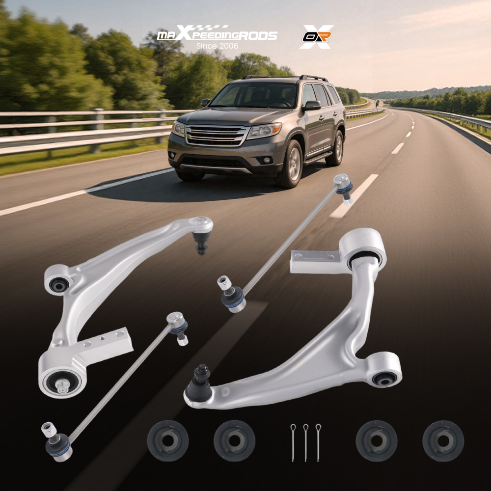 4pcs Front Lower Control Arms Sway Bar Links Set compatible for Honda Pilot 2009 2010- 2015