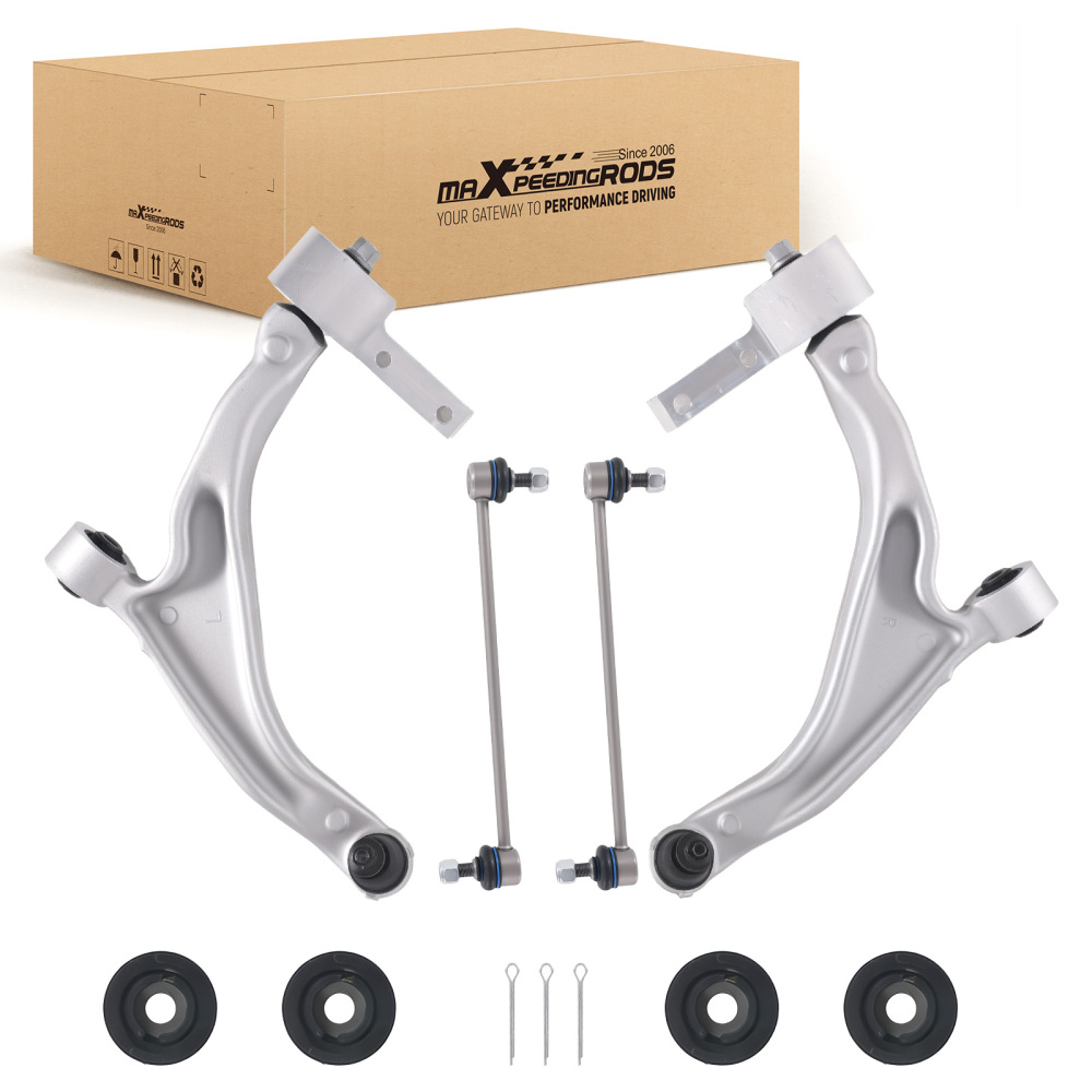 4pcs Front Lower Control Arms Sway Bar Links Set compatible for Honda Pilot 2009 2010- 2015