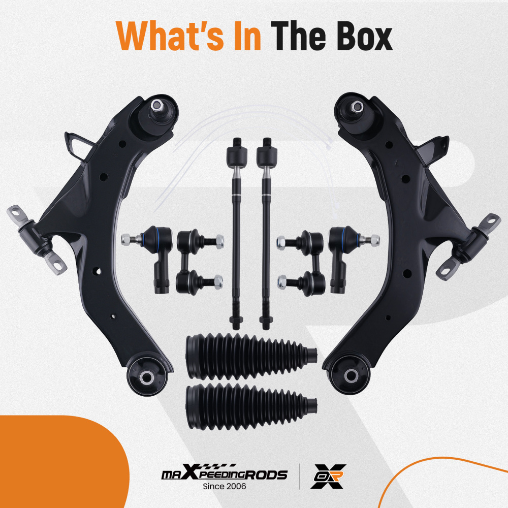 10PC Front Lower Control Arm Sway Bar Kit compatible for HYUNDAI ELANTRA 2001-2006 ES3377