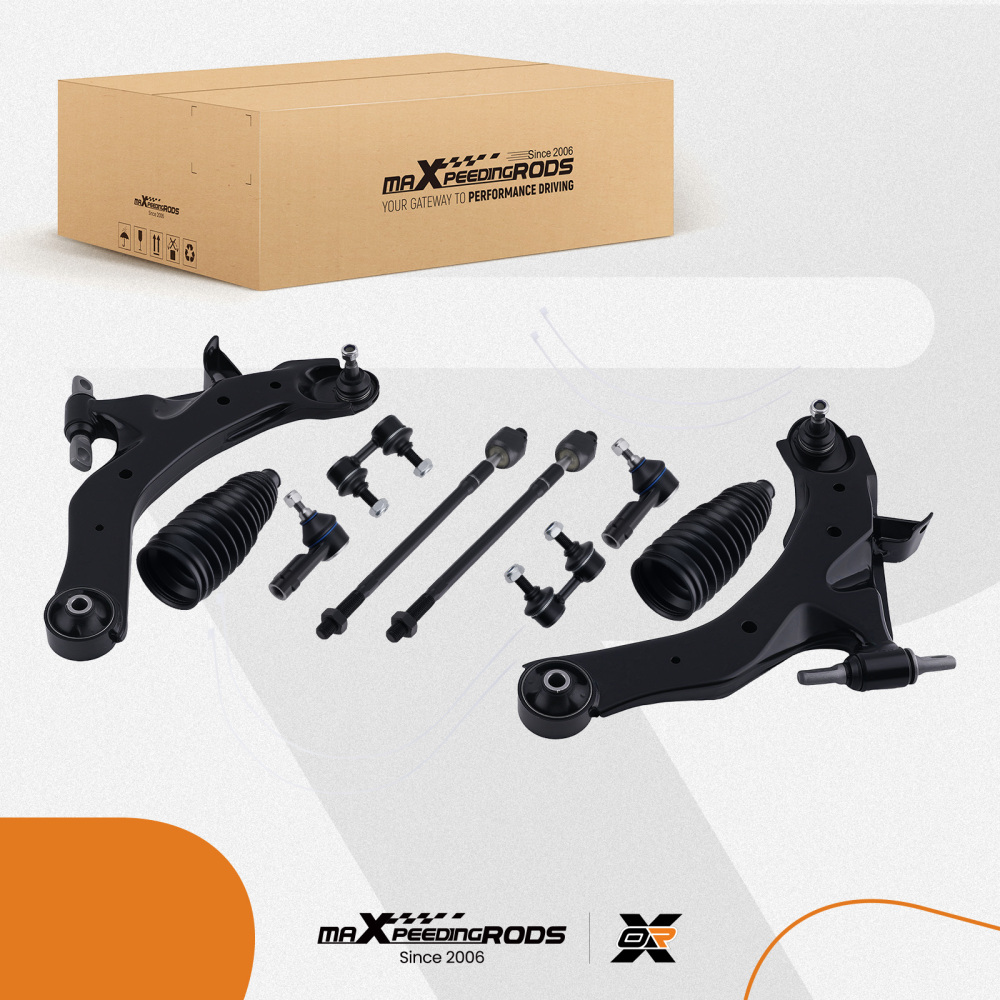 10PC Front Lower Control Arm Sway Bar Kit compatible for HYUNDAI ELANTRA 2001-2006 ES3377