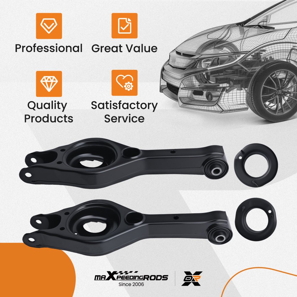 2X REAR LOWER SUSPENSION WISHBONES ARMS KITS LH+RH compatible for HYUNDAI IX35 compatible for KIA SPORTAGE