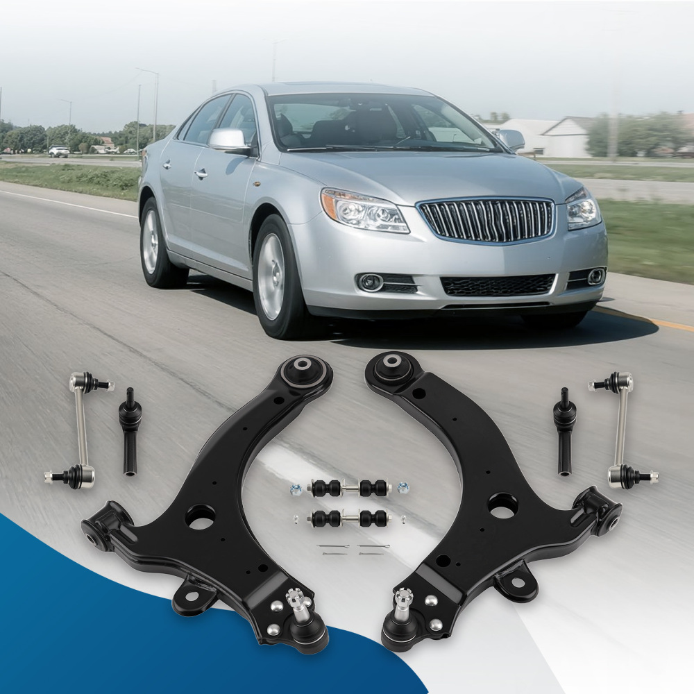 Front Lower Control Arms Tie Rods Sway Bars compatible for Buick Lacrosse Allure 2005-2009