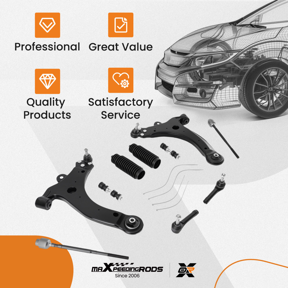 Front Lower Control Arms Kit compatible for Chevrolet Impala 2004-2013 K80538 K80539