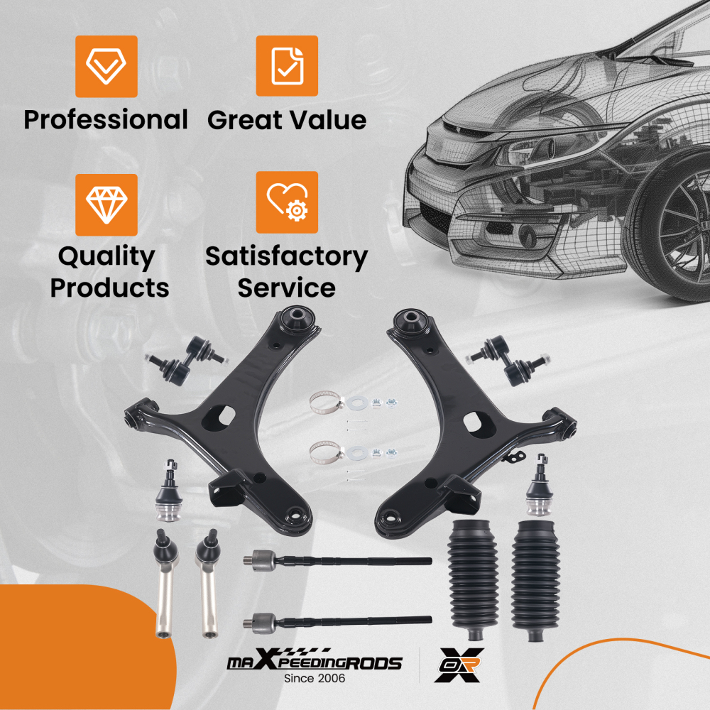 maXpeedingrods 12Pcs Suspension Kit for Subaru Impreza 2.0L 2012-2016