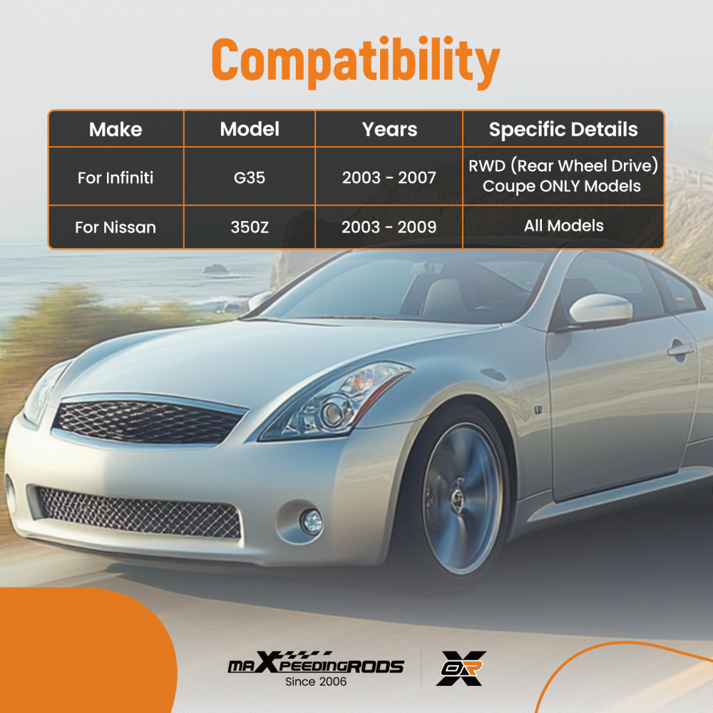 Front RH Lower Rearward Control Arm for 2003-2009 compatible for Infiniti G35 compatible for Nissan 350Z
