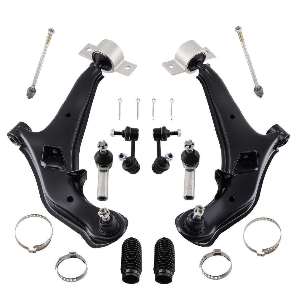 10x Front Lower Control Arm Ball Joint Tie Rods Kit compatible for Nissan Maxima 2000-2003