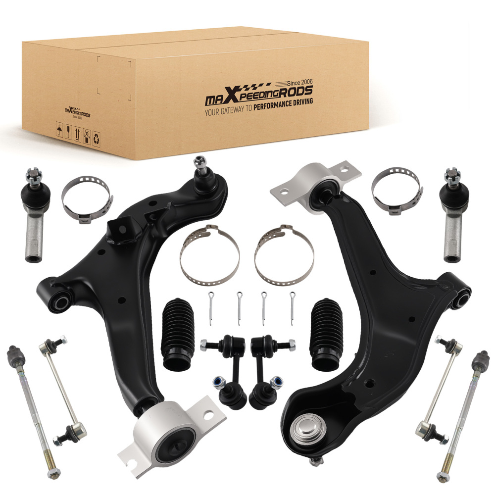 10x Front Lower Control Arm Ball Joint Tie Rods Kit compatible for Nissan Maxima 2000-2003