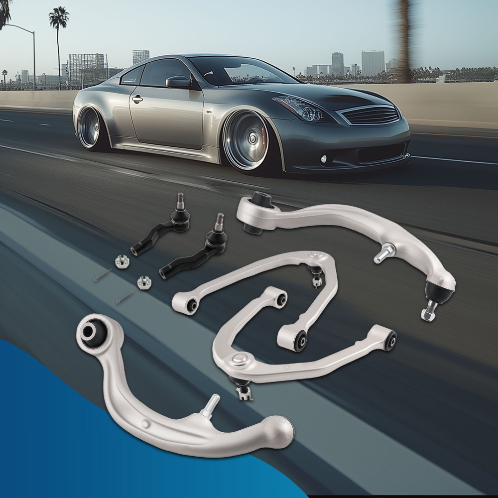 Front Upper Lower Control Arm Assembly compatible for Nissan 350Z compatible for Infiniti G35 2003-2009