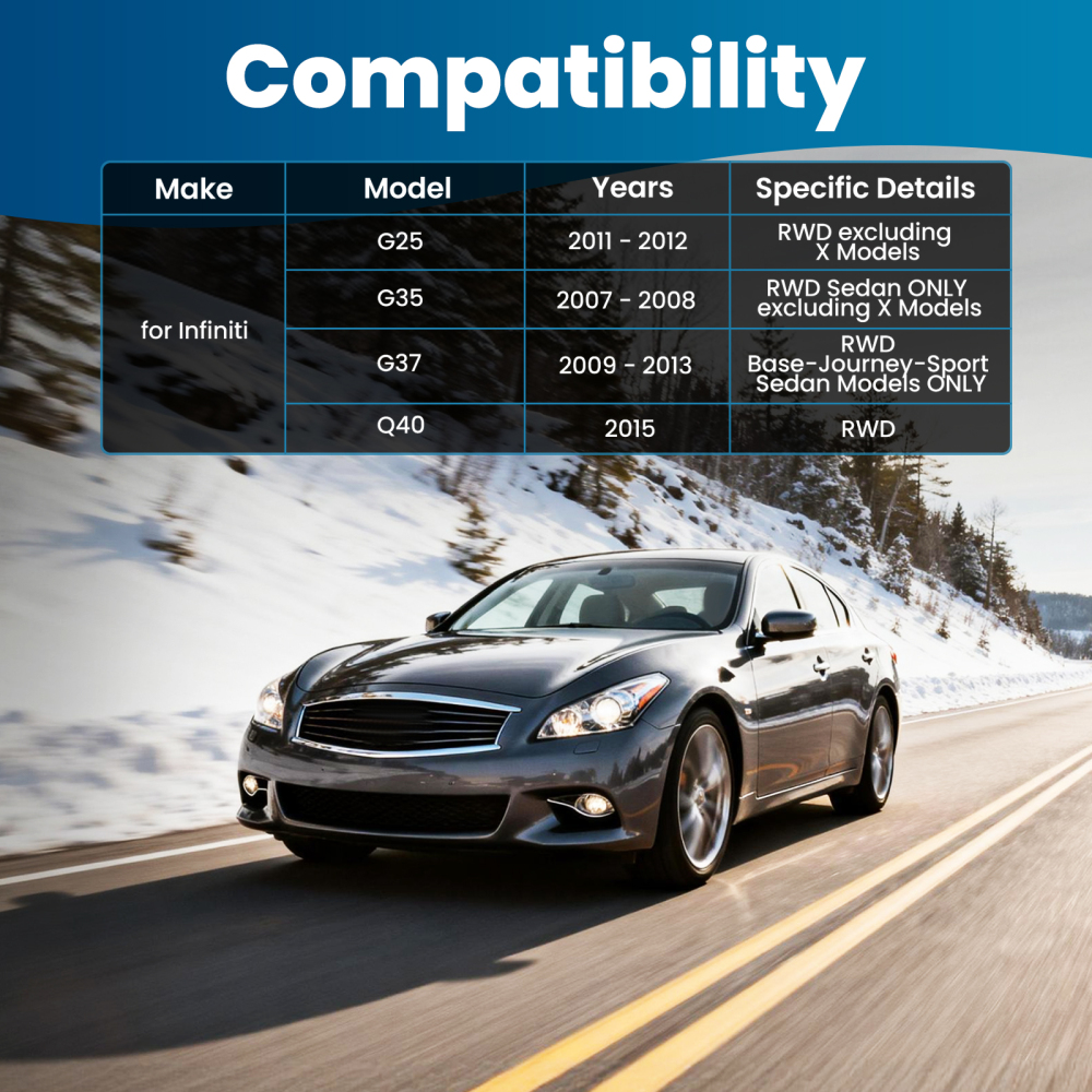 Driver Side Front Lower Control Arm compatible for INFINITI G25/G35/G37/Q40 RWD 2WD K621597