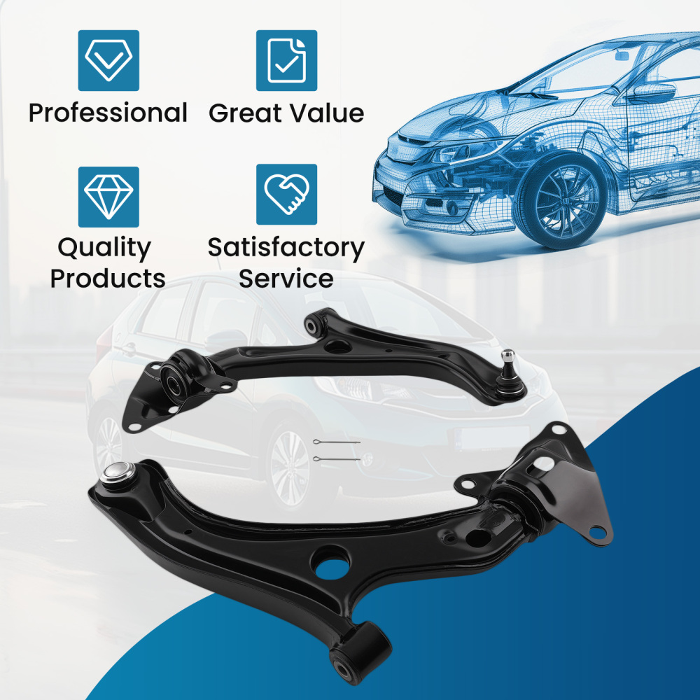 Front Lower Control Arms w/Ball Joints for 2009-2013 compatible for Honda Fit 2010-2011 Insight