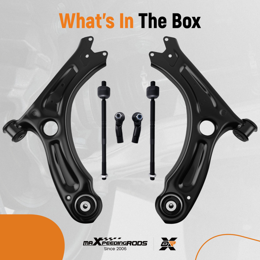 6PC Front Lower Control Arm Ball Joint compatible for Volkswagen Jetta 2011-2018 RK621950