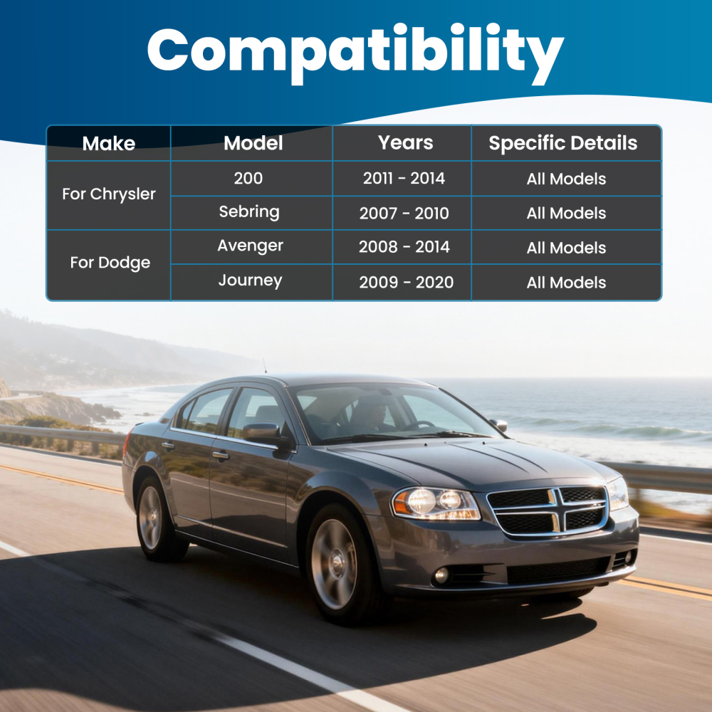 Front LHRH Lower Control Arm compatible for Chrysler 200 Sebring compatible for Dodge Avenger Journey