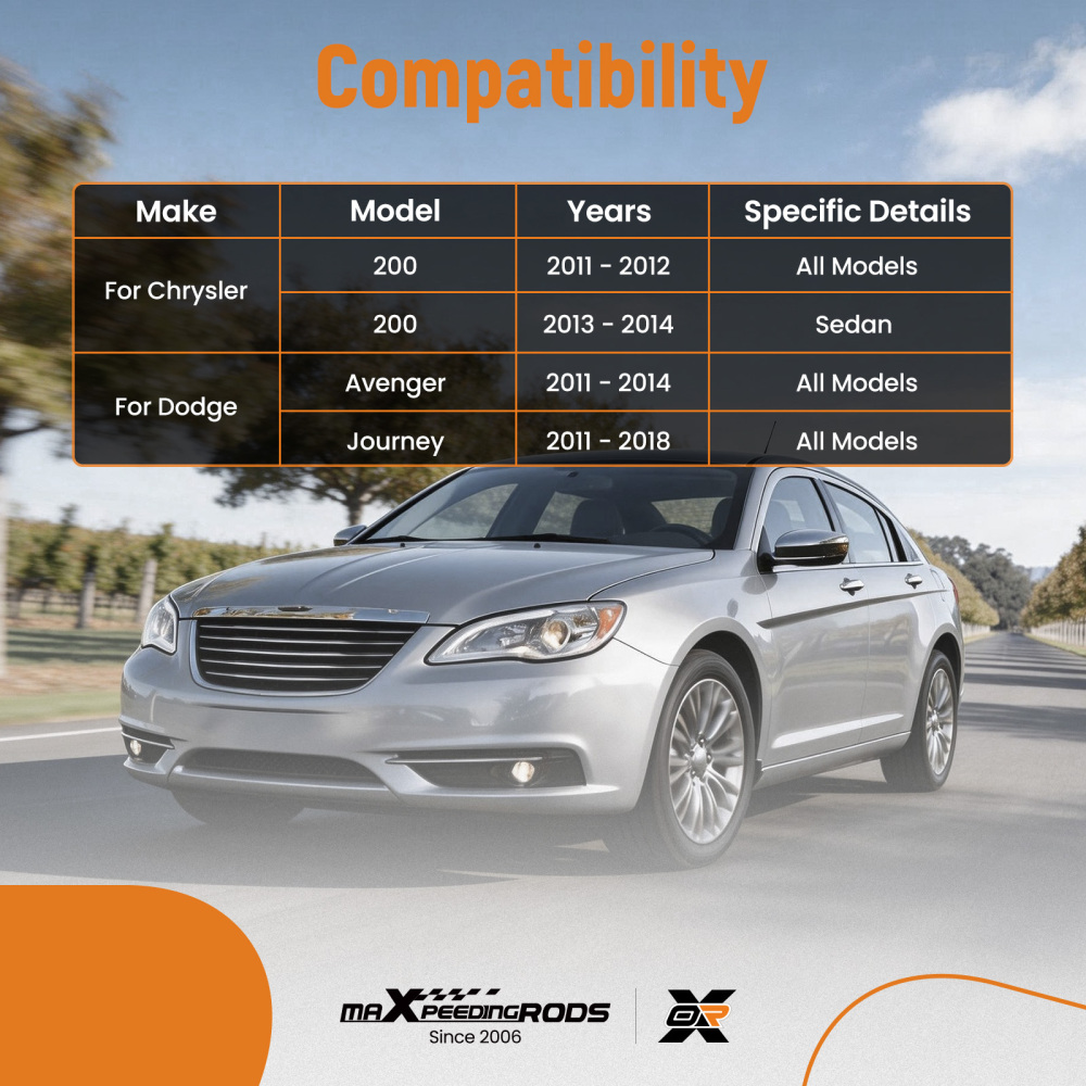 2x Rear Lower Control Arms for 2011 - 2014 compatible for Chrysler 200 compatible for Dodge Journey Avenger