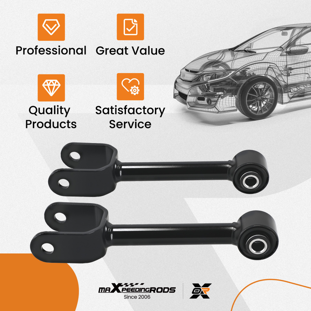 2x Rear Lower Control Arms for 2011 - 2014 compatible for Chrysler 200 compatible for Dodge Journey Avenger