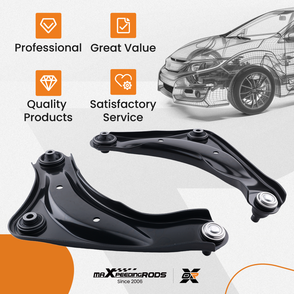 2PCS FRONT LOWER SUSPENSION WISHBONE CONTROL ARMS SET LR compatible for NISSAN JUKE 10-17