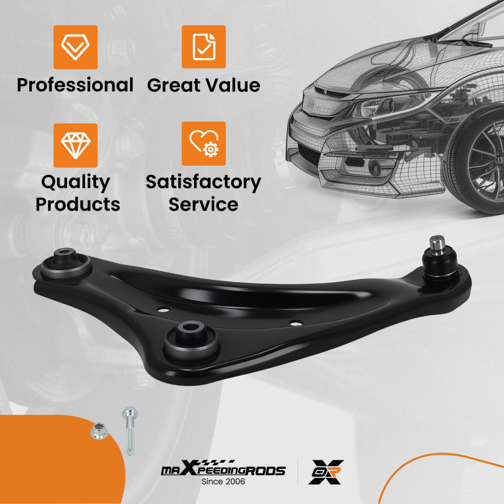 Front Lower Control Arm Ball Joint Assembly Left compatible for Nissan Juke Leaf 2011-2017