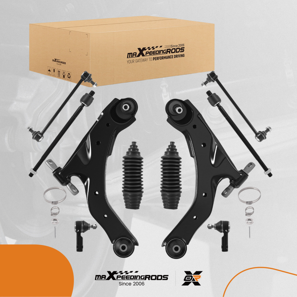 10pc Front Lower Control Arms Sway Bar Links for 2005-2009 compatible for Kia Spectra Spectra5