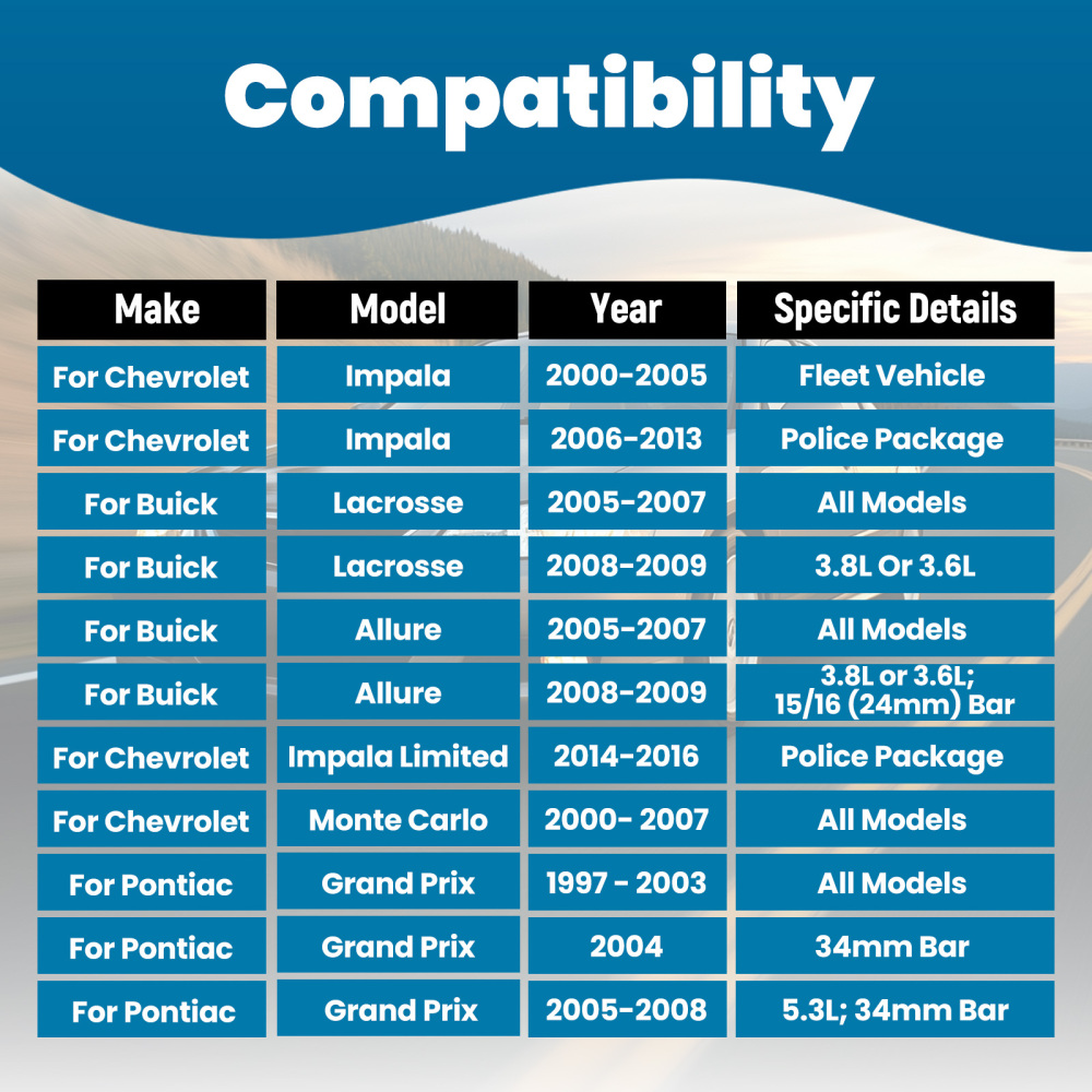 Front Lower Control Arms Sway Bars compatible for Chevy Impala compatible for Lacrosse Century Grand Prix