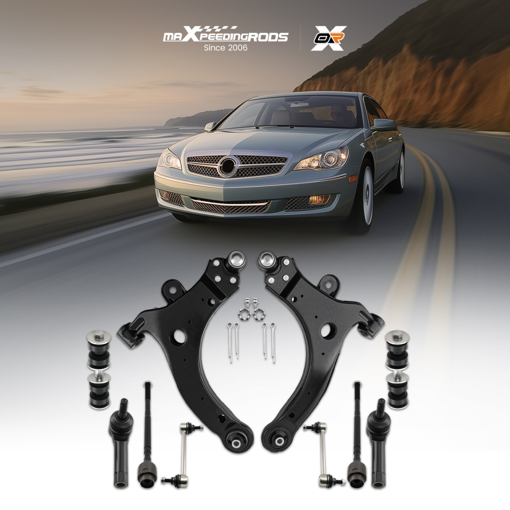 10x Front lower Control Arms Tie Rod compatible for Chevy Impala compatible for Monte Carlo Buick Allure