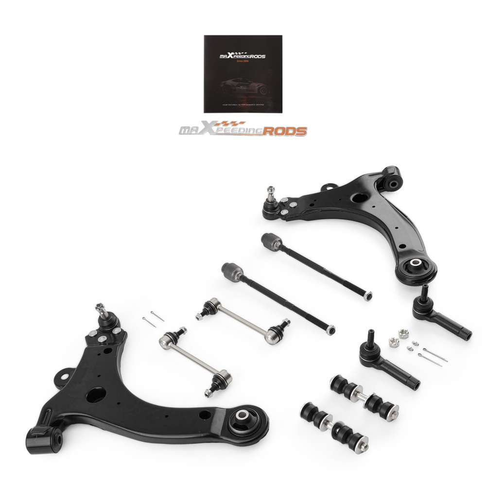 10x Front lower Control Arms Tie Rod compatible for Chevy Impala compatible for Monte Carlo Buick Allure