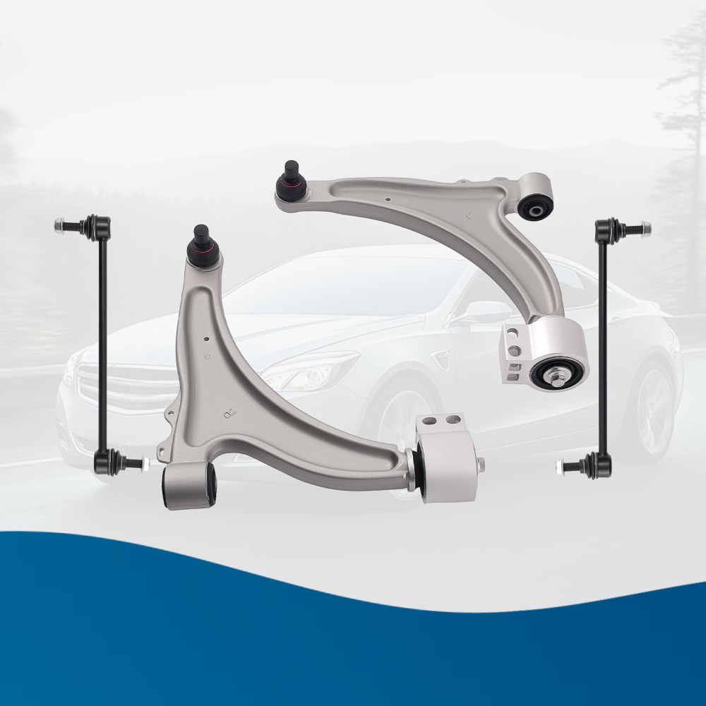 Front Lower Control Arms with Ball Joints Sway Bar Links compatible for Buick Allure 2010