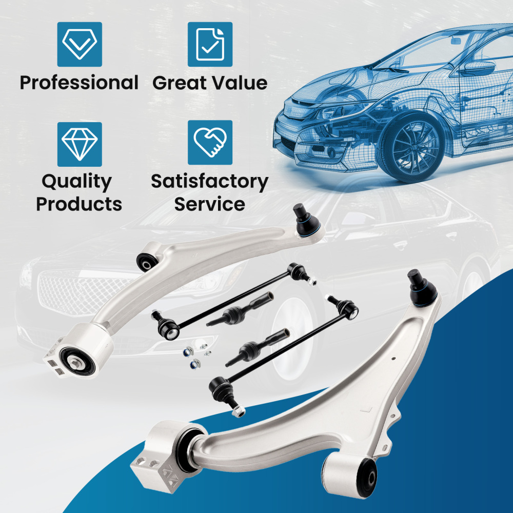 Front Lower Control Arms Sway Bar Tie Rods For 2013-2016 compatible for Buick Lacrosse Regal