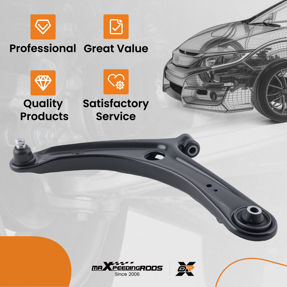 Front Lower LH Control Arm Ball Joint Assembly compatible for Mitsubishi Lancer 2008-2017