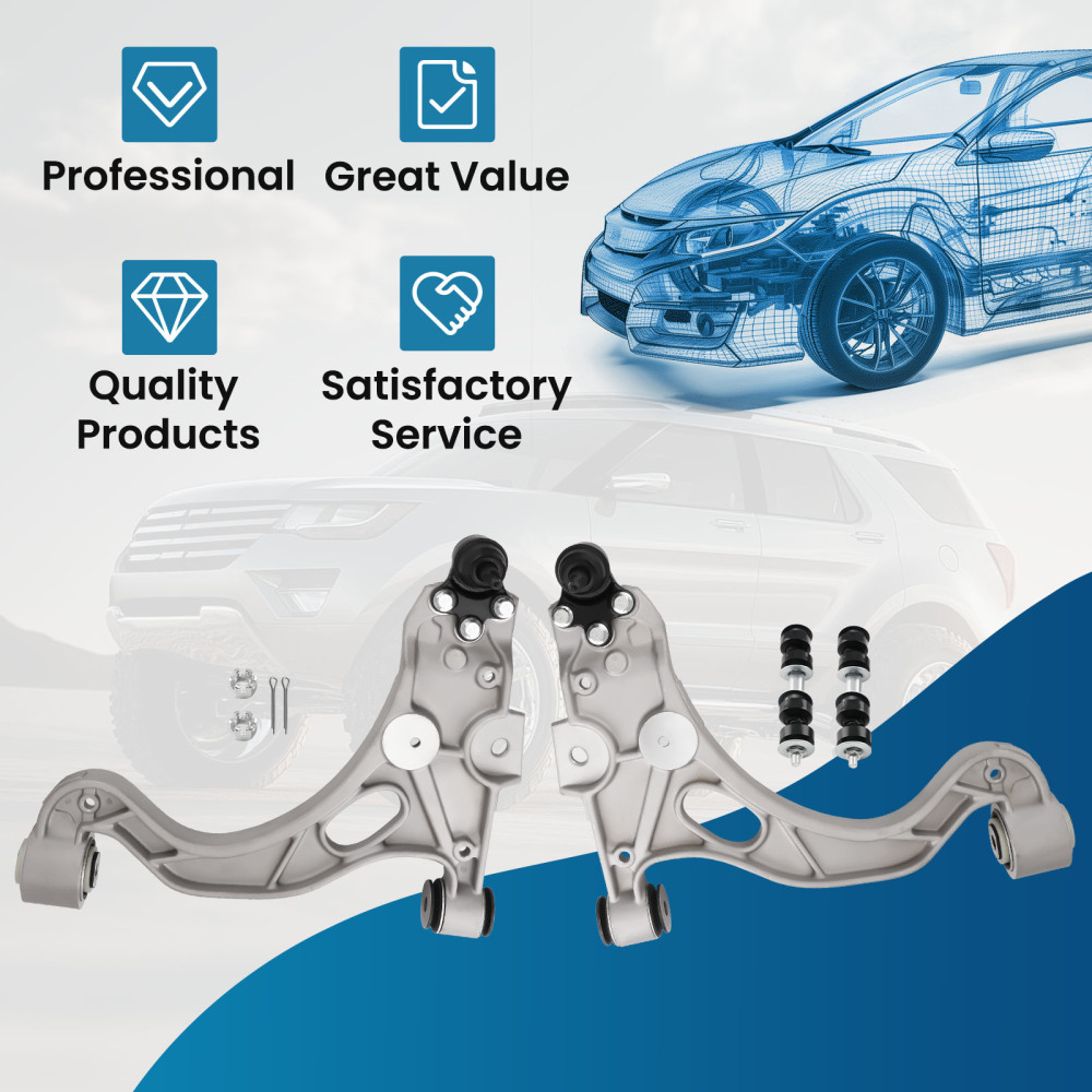 Front Suspension Lower Control Arms Sway Bar for 2000-2005 compatible for Buick LeSabre Aurora