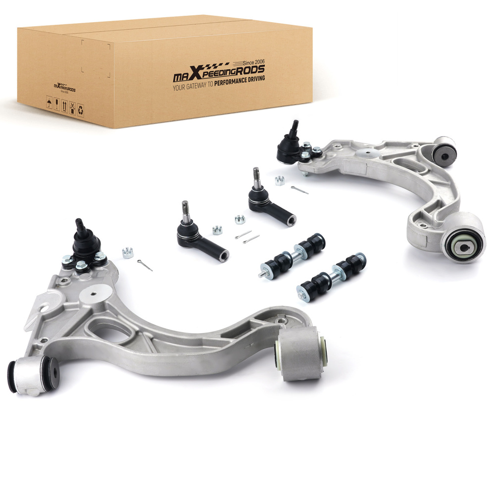 Front Lower Control Arms Tie Rods for 2000-2005 compatible for Buick LeSabre compatible for Cadillac DeVille