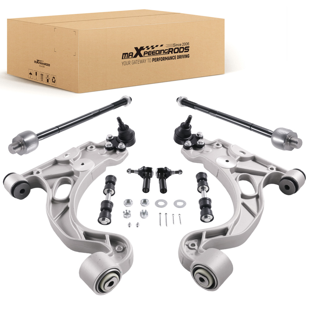8pc Front Lower Control Arms Tie Rods Suspension Kit for LeSabre DeVille Seville