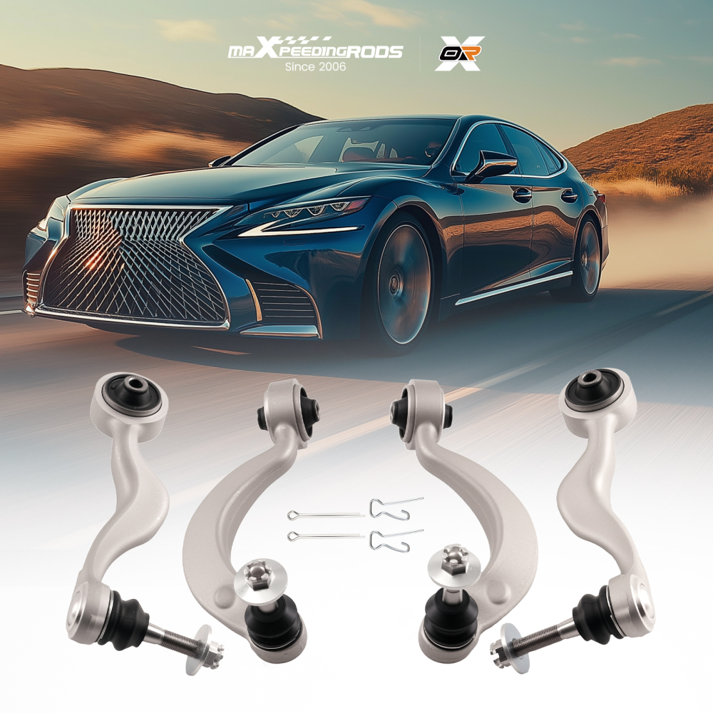 4PCS FRONT UPPER WISHBONES CONTROL ARMS SET LEFT + RIGHT FORLEXUS LS 2009-2016