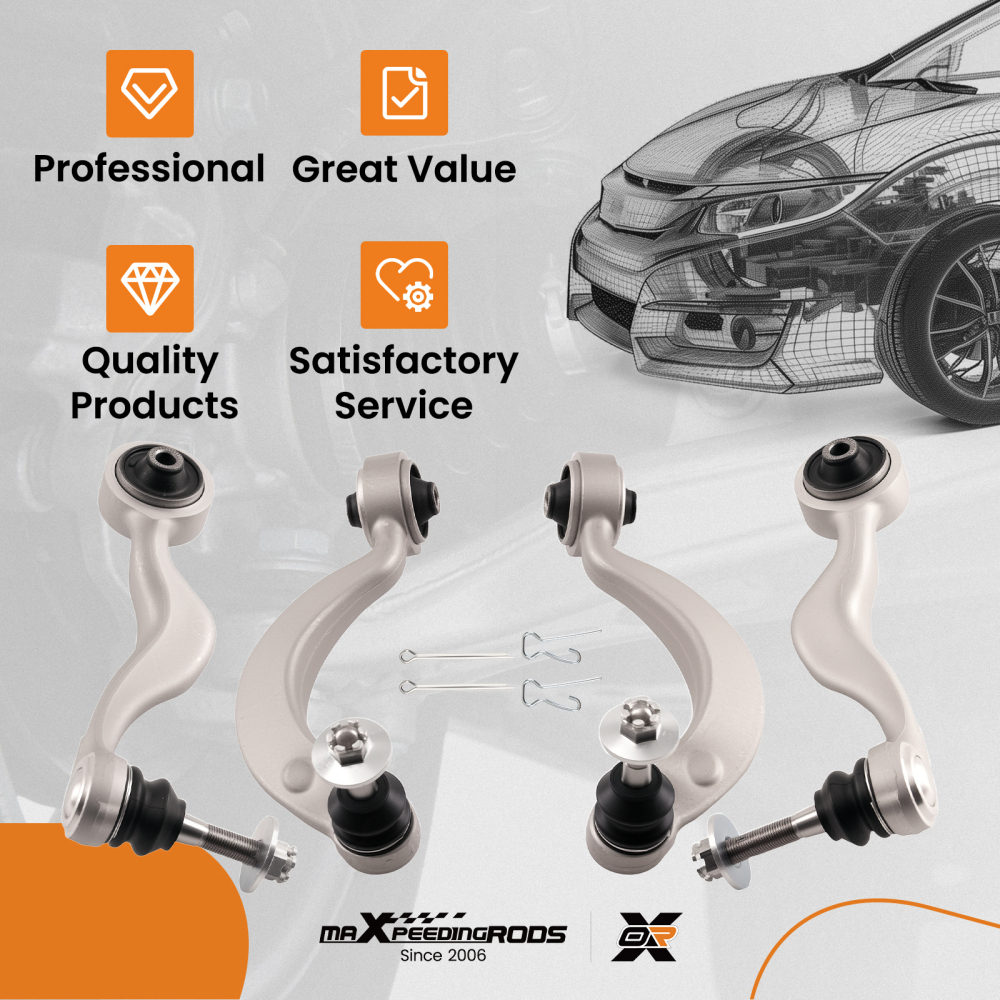 4PCS FRONT UPPER WISHBONES CONTROL ARMS SET LEFT + RIGHT FORLEXUS LS 2009-2016