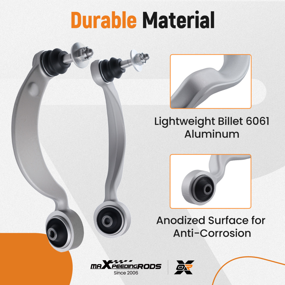 4x Front Upper Forward Rearward Control Arms + Ball Joints compatible for Lexus LS460 07-17