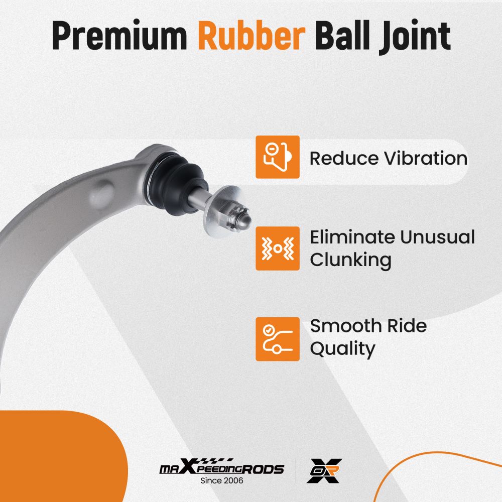 4x Front Upper Forward Rearward Control Arms + Ball Joints compatible for Lexus LS460 07-17