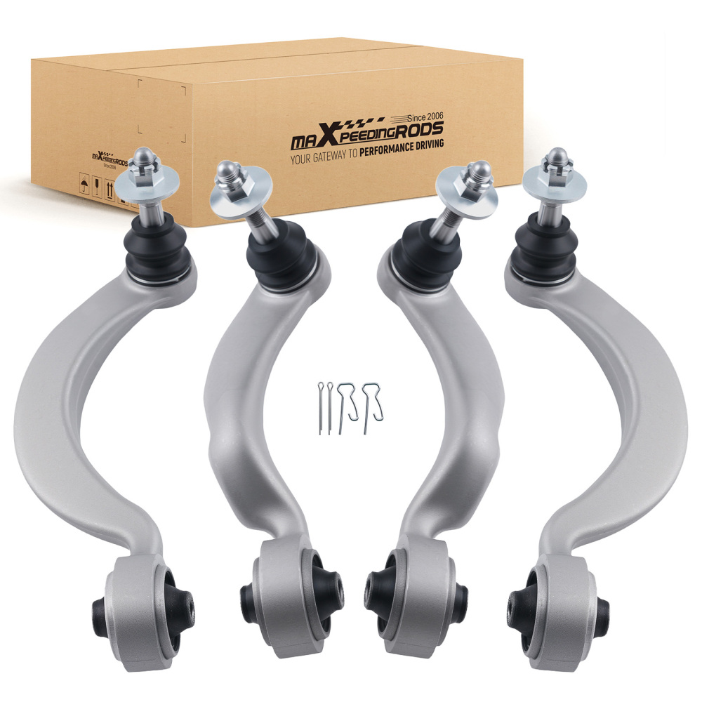 4x Front Upper Forward Rearward Control Arms + Ball Joints compatible for Lexus LS460 07-17