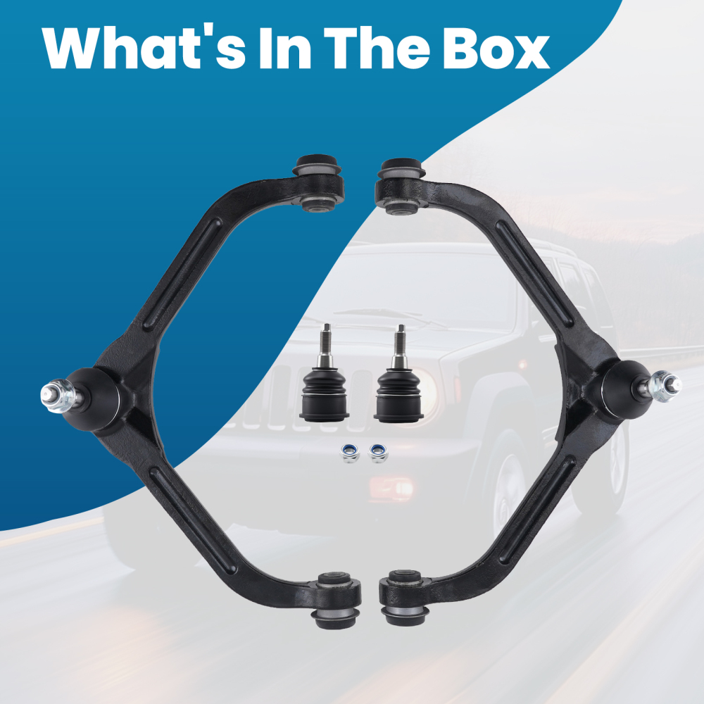 Front Upper Control Arms Lower Ball Joint compatible for Jeep Liberty 2002-2004 K3199 K3198