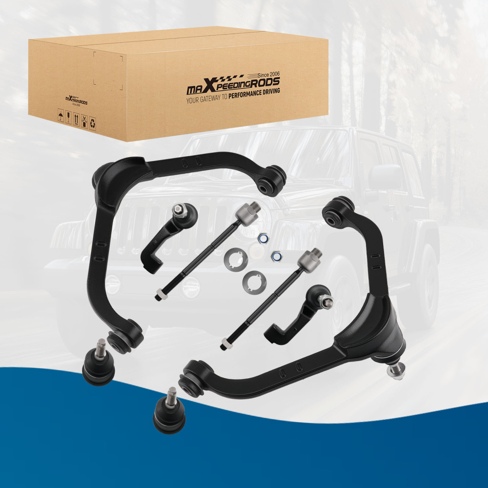 Front Upper Control Arm Ball Joint Inner Outer Tie Rod compatible for Jeep Liberty 02-2004