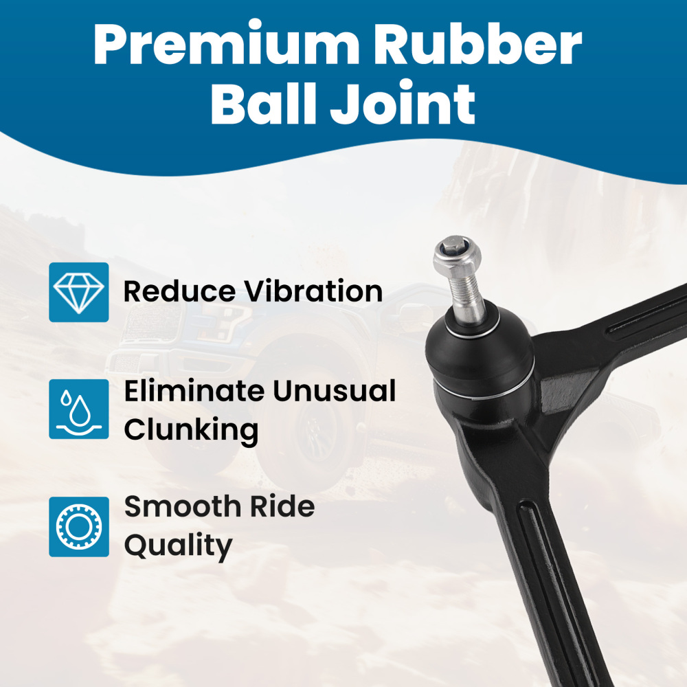 8pc Front Upper Control Arms + Tie Rods + Sway Bars compatible for Jeep Liberty 2005 - 2007