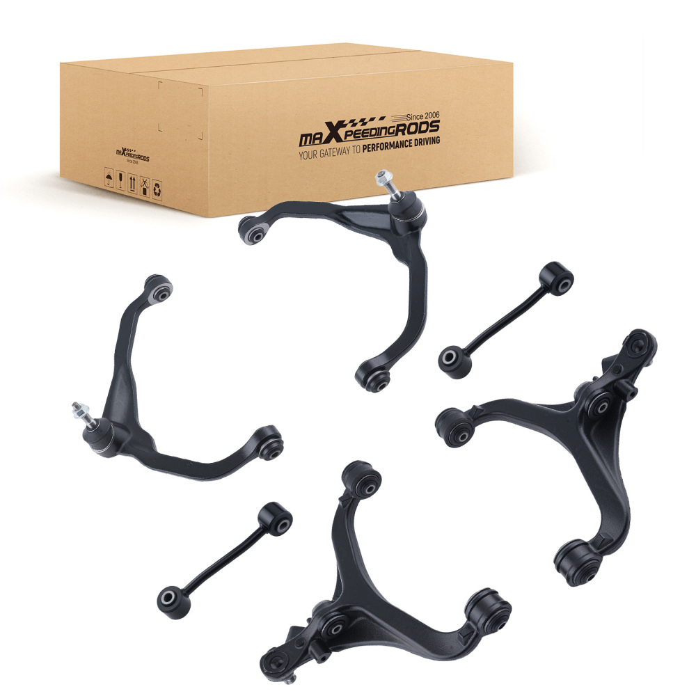 6x Front Upper Lower Control Arm Sway Bar for 2008-2011 compatible for Dodge Nitro compatible for Jeep Liberty