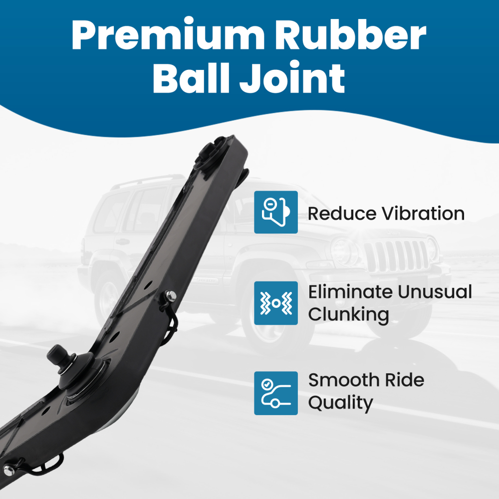 Front Upper + Rear Upper Lower Control Arms Ball Joints compatible for Jeep Liberty 2002-07