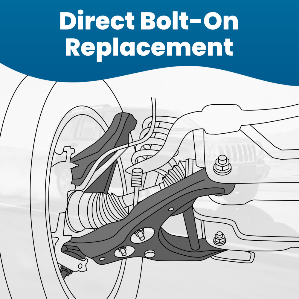 Front Upper + Rear Upper Lower Control Arms Ball Joints compatible for Jeep Liberty 2002-07